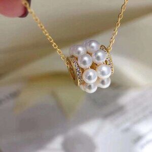 18K Gold-Plated Passepartout Freshwater Pearl Necklace